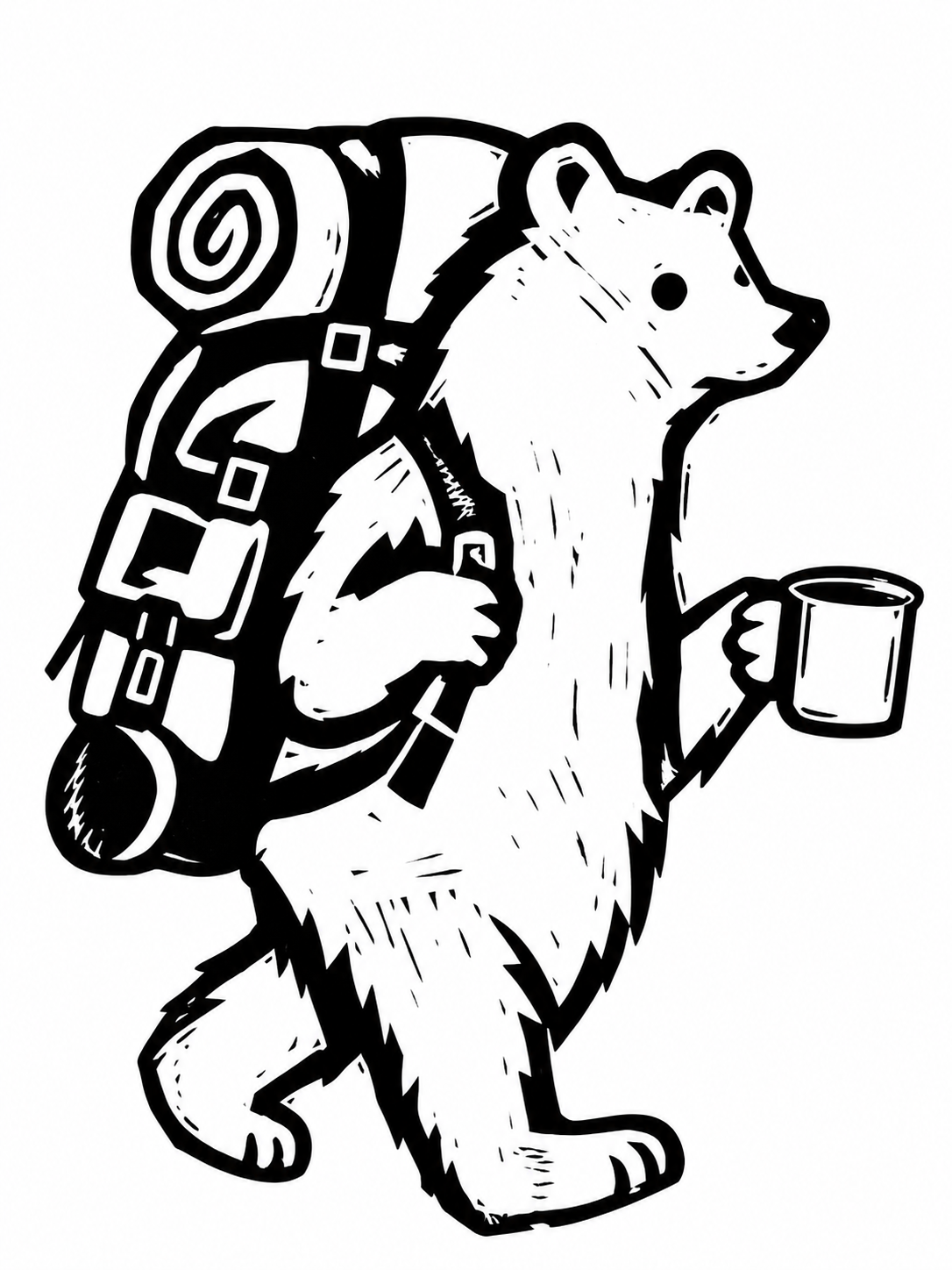 Woodland Bear: Original Hand Pulled Print